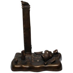 Solid Bronze Surrelist Sculpture by Henry Moore student M. Woodward