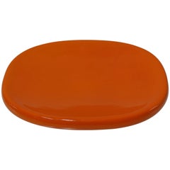 Ovale Orange Dish by Angelo Mangiarotti for Danese Milano, Italy