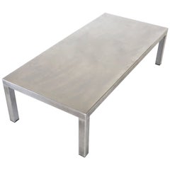 Maria Pergay Created With Marina Varenne Brushed Stainless Steel Coffee Table 