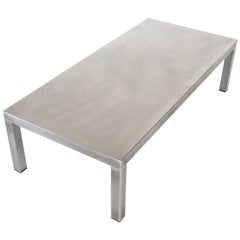 Maria Pergay Created With Marina Varenne Brushed Stainless Steel Coffee Table