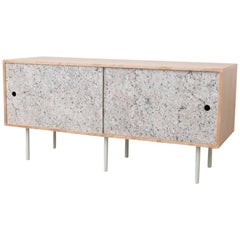 Basic Bitch Contemporary Birch Credenza Sideboard Quartz Laminate Sliders 