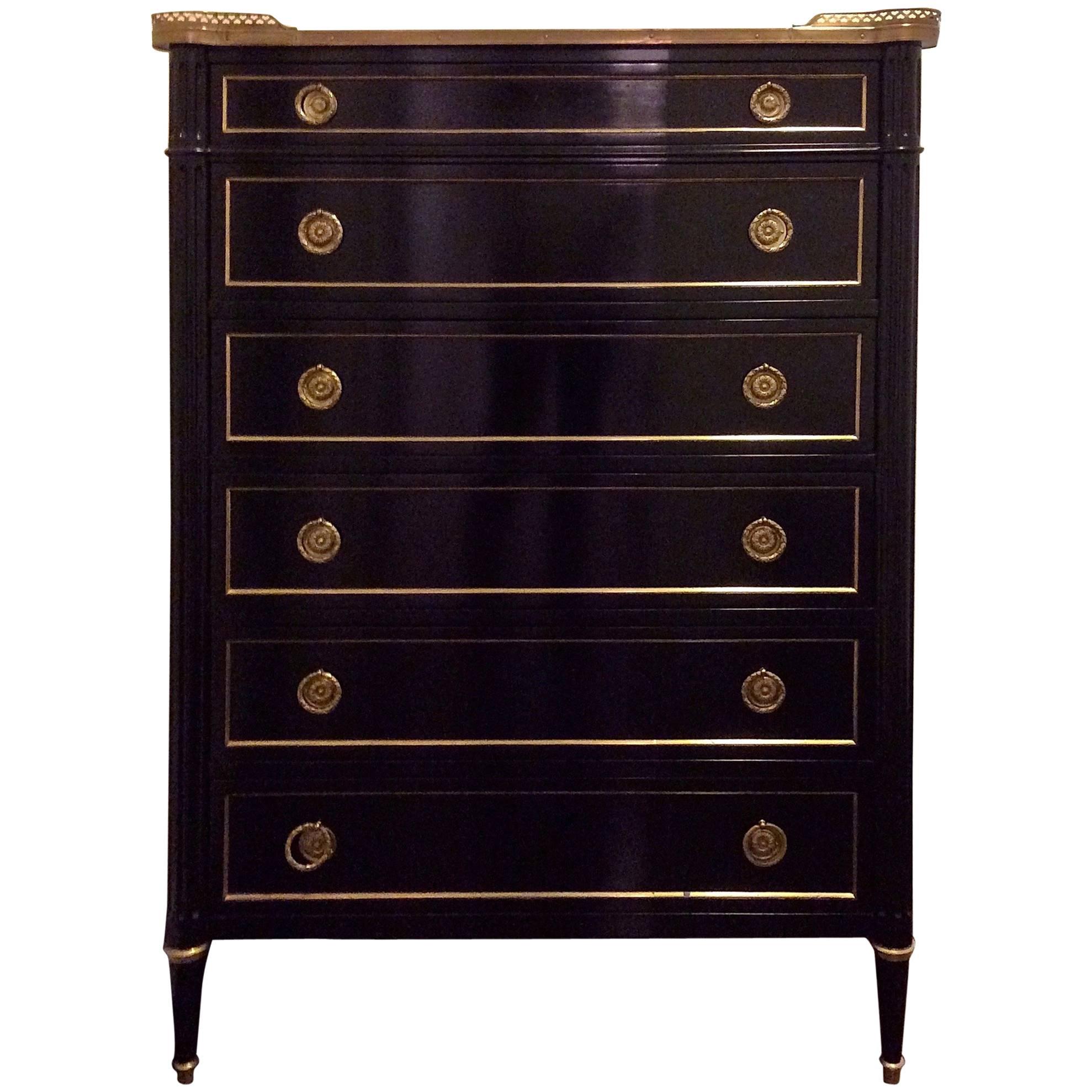 Maison Jansen Highboy Dresser, Stamped