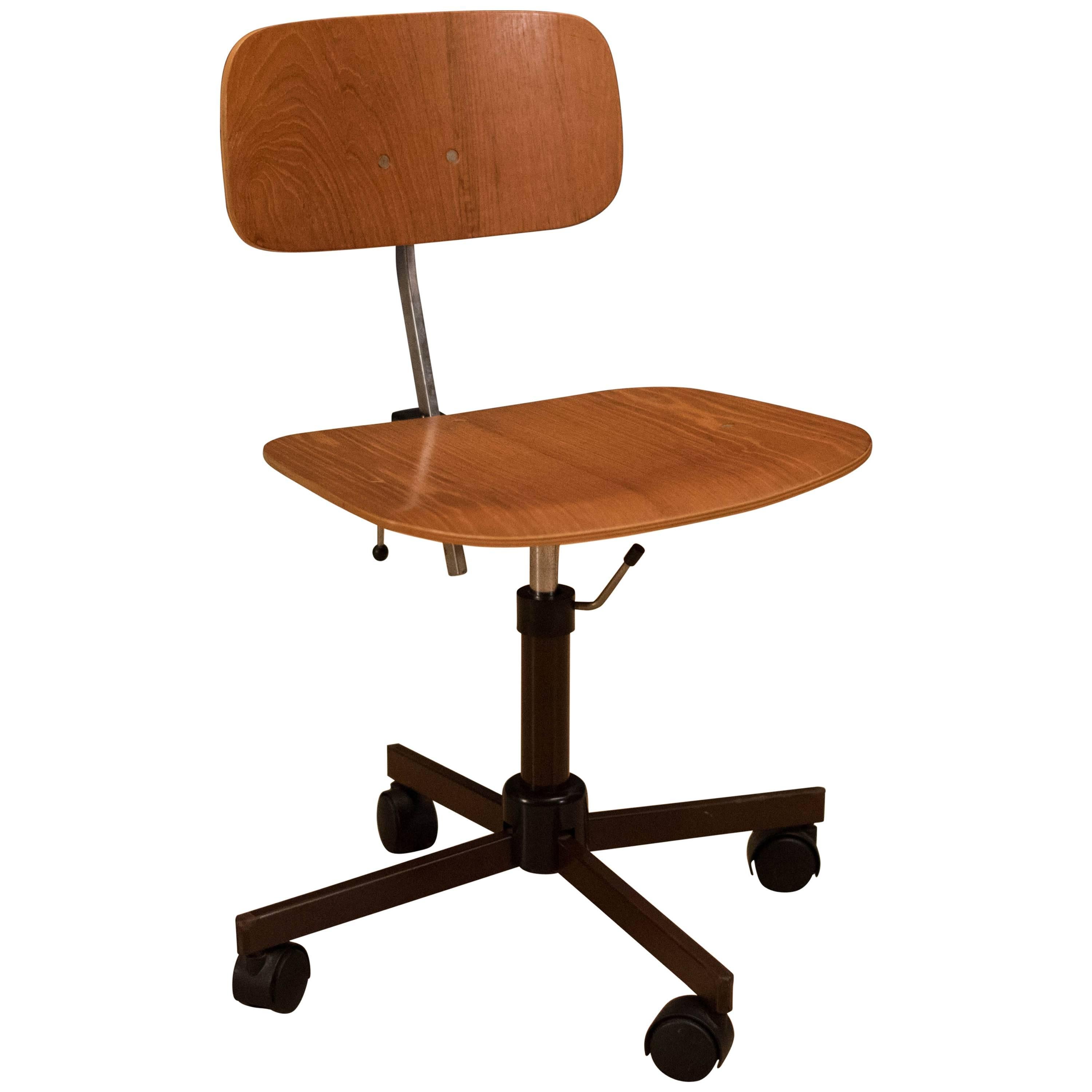 Vintage Teak Kevi Office Chair by Jorgen Rasmussen