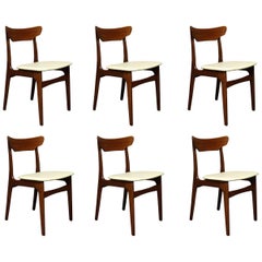 Six Schionning & Elgaard Danish Teak Dining Chairs