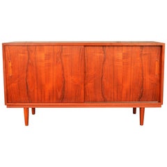 Poul Hundevad All Wood Teak and Birch Compact Credenza or Buffet