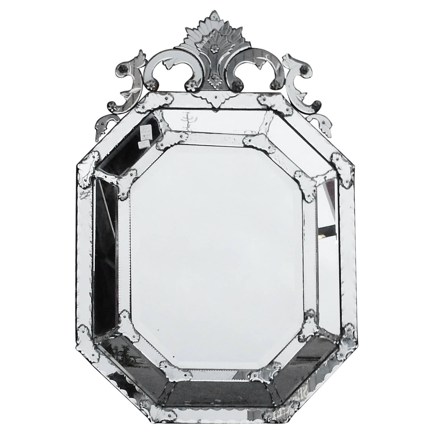 1820-1850 Mirror St Louis XIV has Pareclose Tain Mercury For Sale