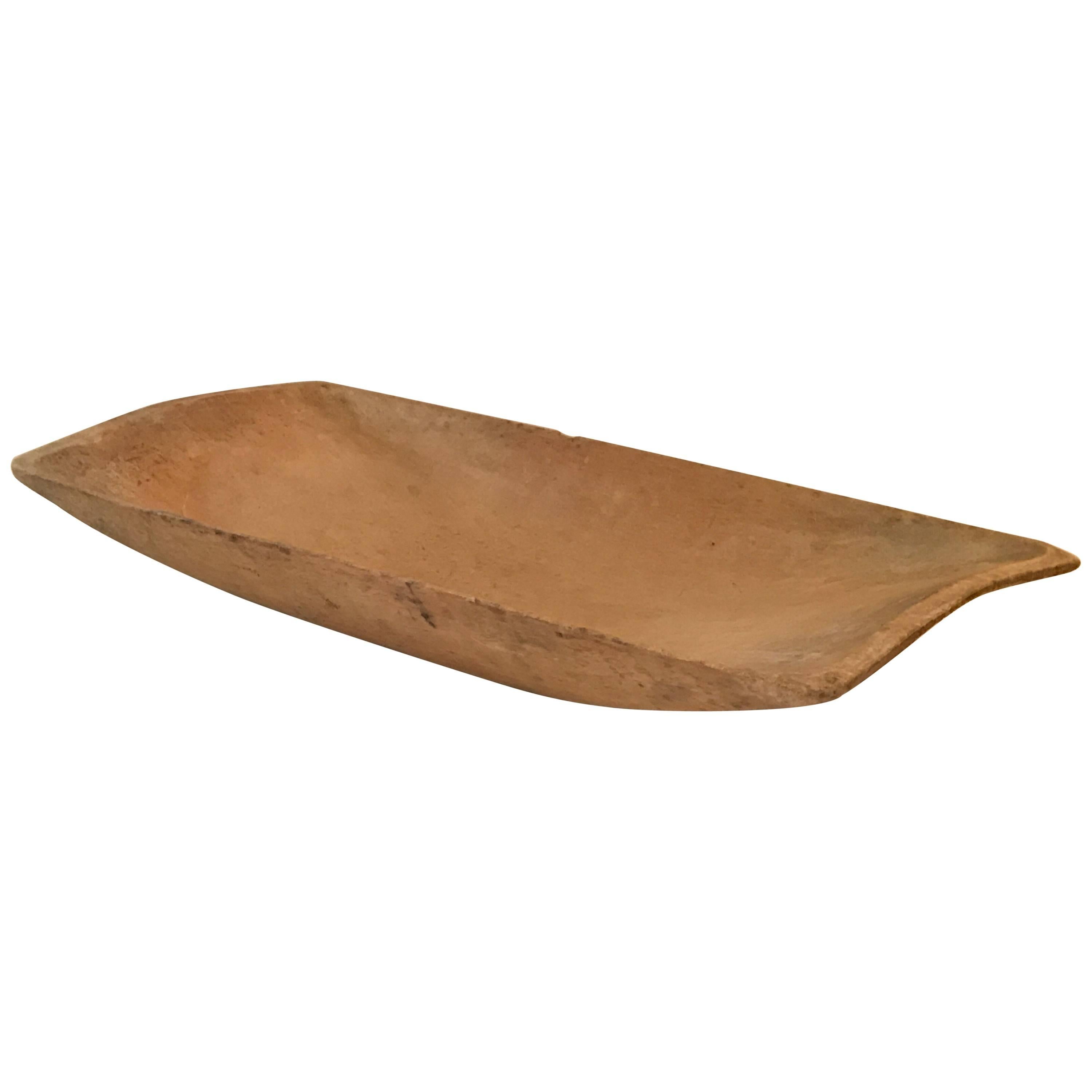 Very Large Swedish Wooden Rectangular Bowl Baking Tray, Late 19th Century For Sale