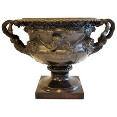 Large Warwick Vase in Bronze, Grand Tour