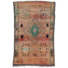 Vintage Moroccan Zemmour Zaer Rug