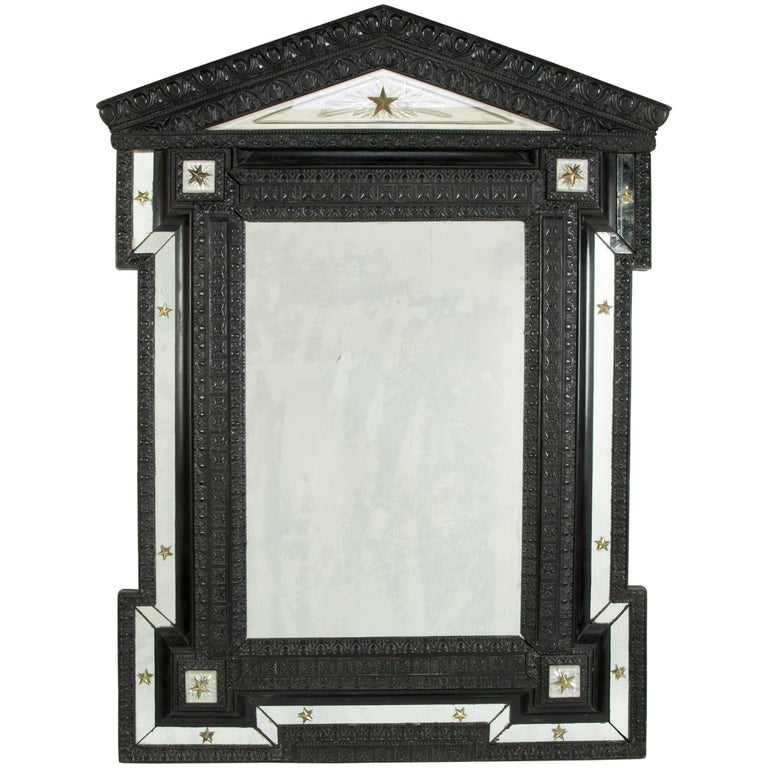 19th Century Ebonized Flemish and CutGlass Mirror at 1stDibs flemish