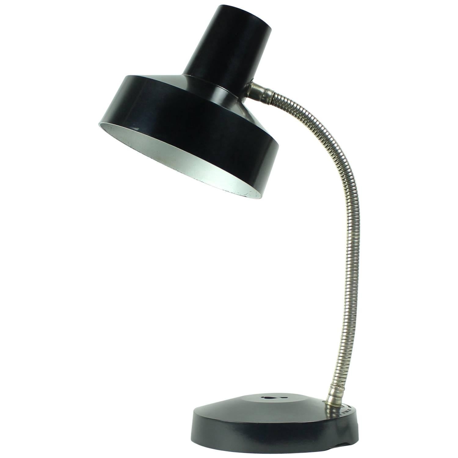 Black Bakelite Table Lamp by Elektrosvit, Czechoslovakia, 1970 For Sale