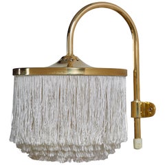 Brass and Silk Fringe Wall Light by Hans-Agne Jakobsson, Markaryd