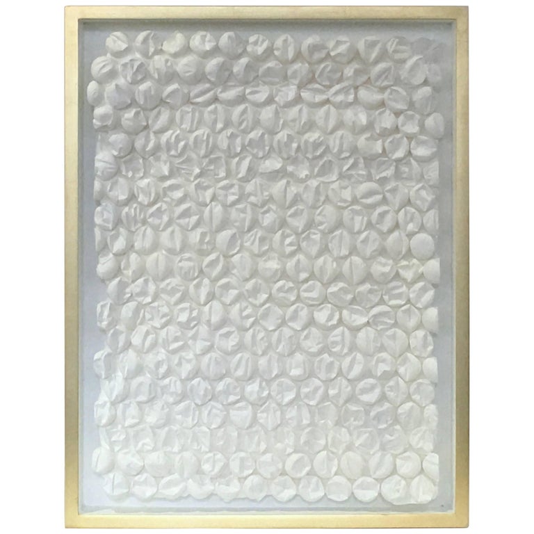 Peter Buchman Bubble Wrap In White With Gold Leaf Frame 2018 For Peter Buchman Bubble Wrap In White With Gold Leaf Frame