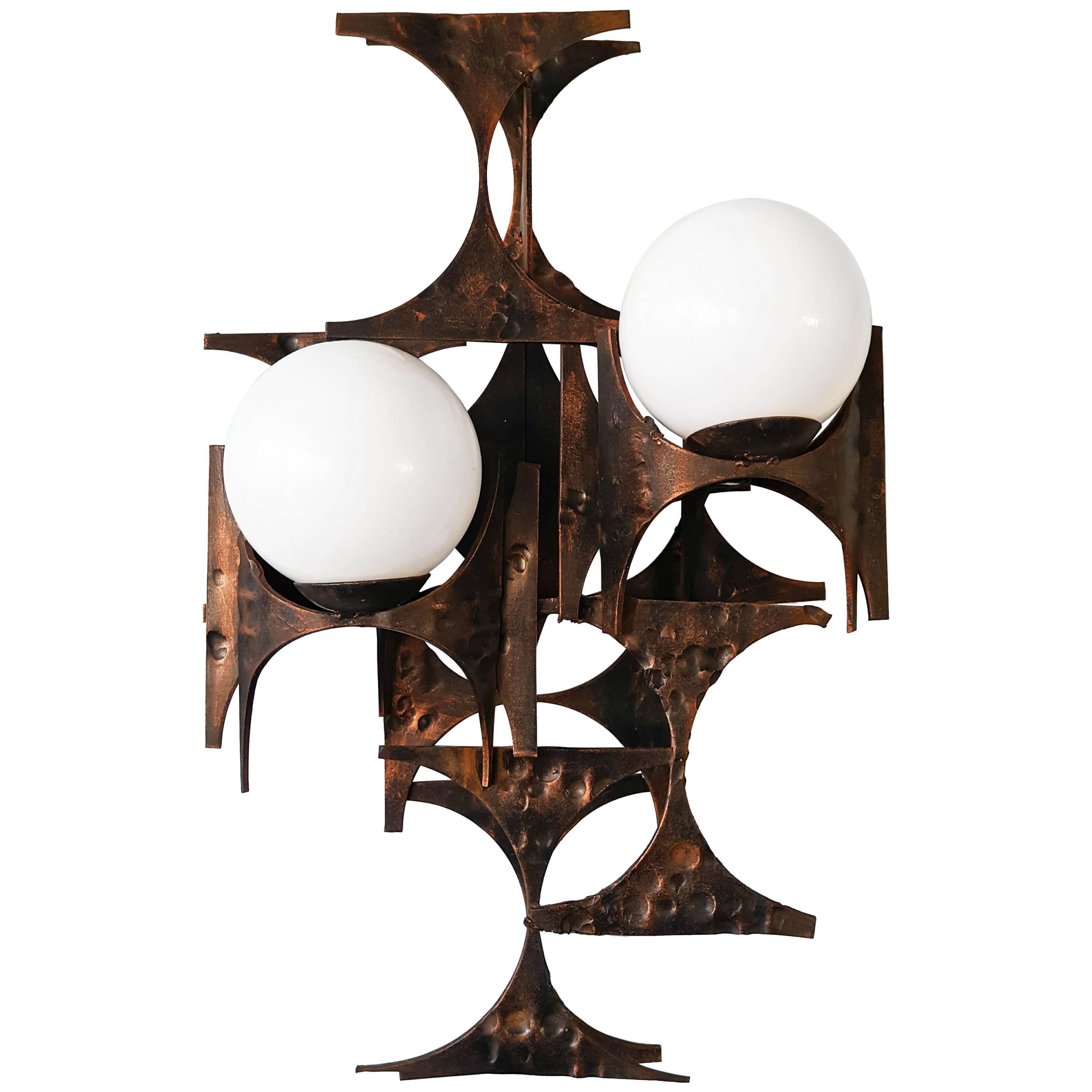 Large 1960s Brutalist Sconce by Marc Weinstein