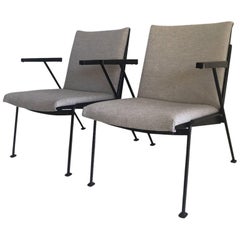 Black Oase Lounge Chairs by Wim Rietveld for Ahrend de Cirkel, 1950s