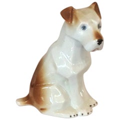 Vintage Art Deco French Night Light Terrier Dog