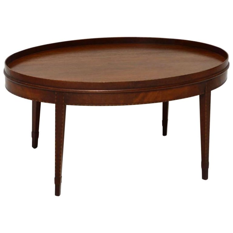 Antique Inlaid Mahogany Coffee Table At 1stdibs Antique Inlaid Mahogany Coffee Table For