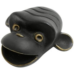 Retro Walter Bosse Ceramic Monkey Head, Austria, 1950s