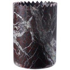 Triangoli Red Vase in Levanto Marble, by David/Nicolas for Editions Milano