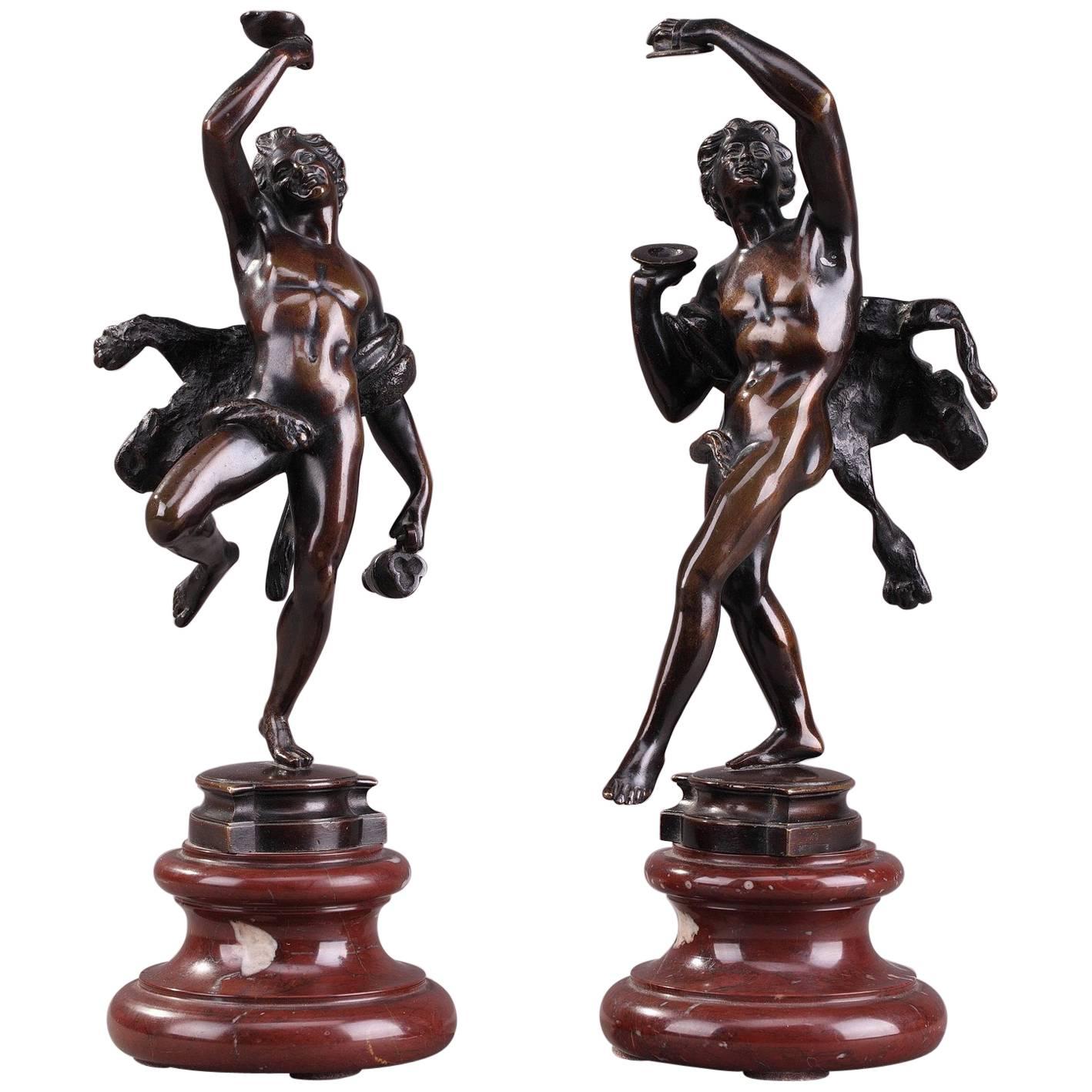 Bronze Group Dancers after Bacchus by Auguste-Maximilien Delafontaine