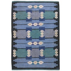 Vintage Swedish Flat-Weave Rug by Sverker Greuholm