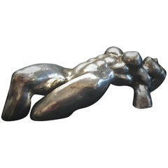 Val Stern, Nude, Solid Silver Sculptural Paperweight, 21st Century