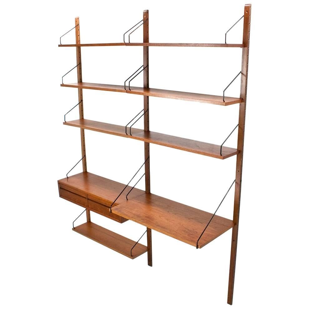 Royal Teak Wall Unit by Poul Cadovius Danish Design Midcentury