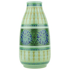 Art Deco Keramis Boch Green Vase