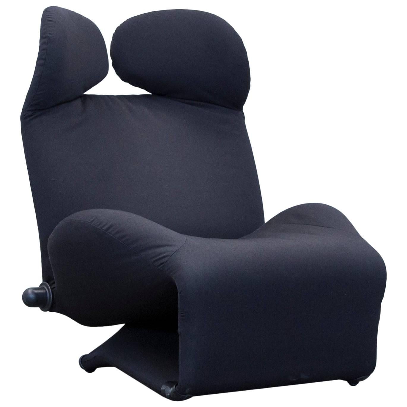 Cassina Wink Designer Armchair Fabric Black One Seat Couch Function Modern For Sale
