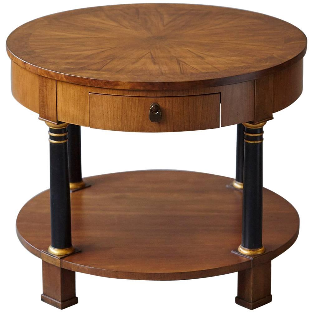 Empire Style Walnut Side Table by Baker Furniture