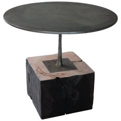 Kinoko Minimal Modern Bronzed Steel Side Table