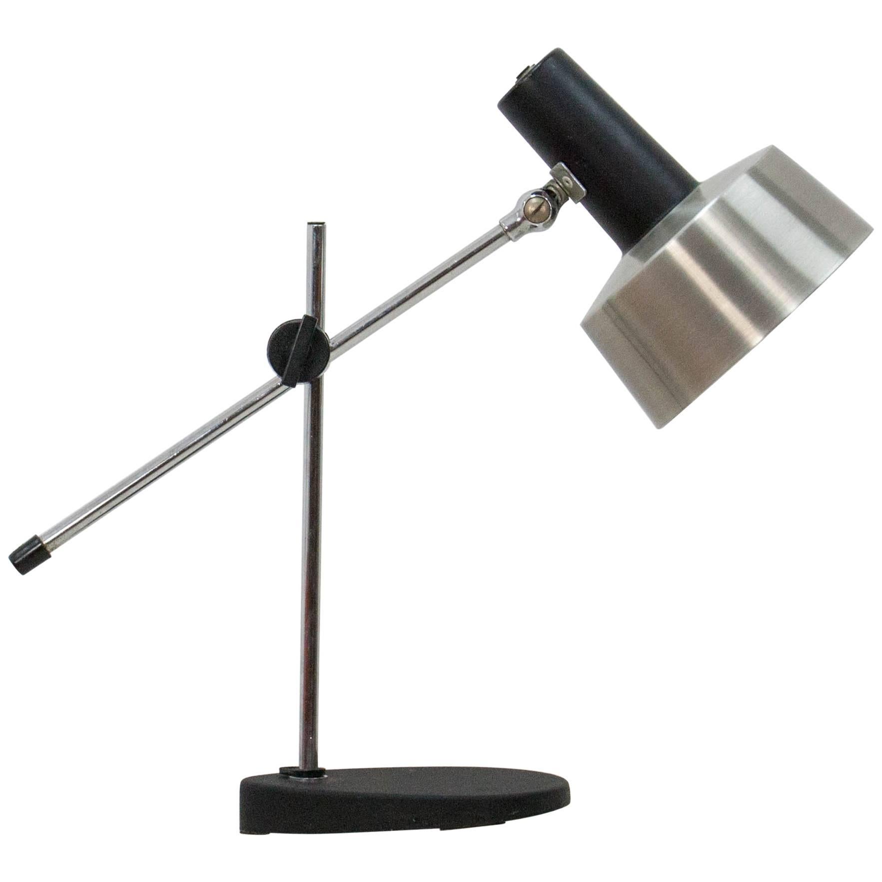 Anvia Adjustable Desk Lamp 6050, Brushed Aluminum, 1970s For Sale