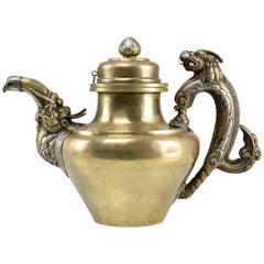 Antique Tibetan Dragon Teapot
