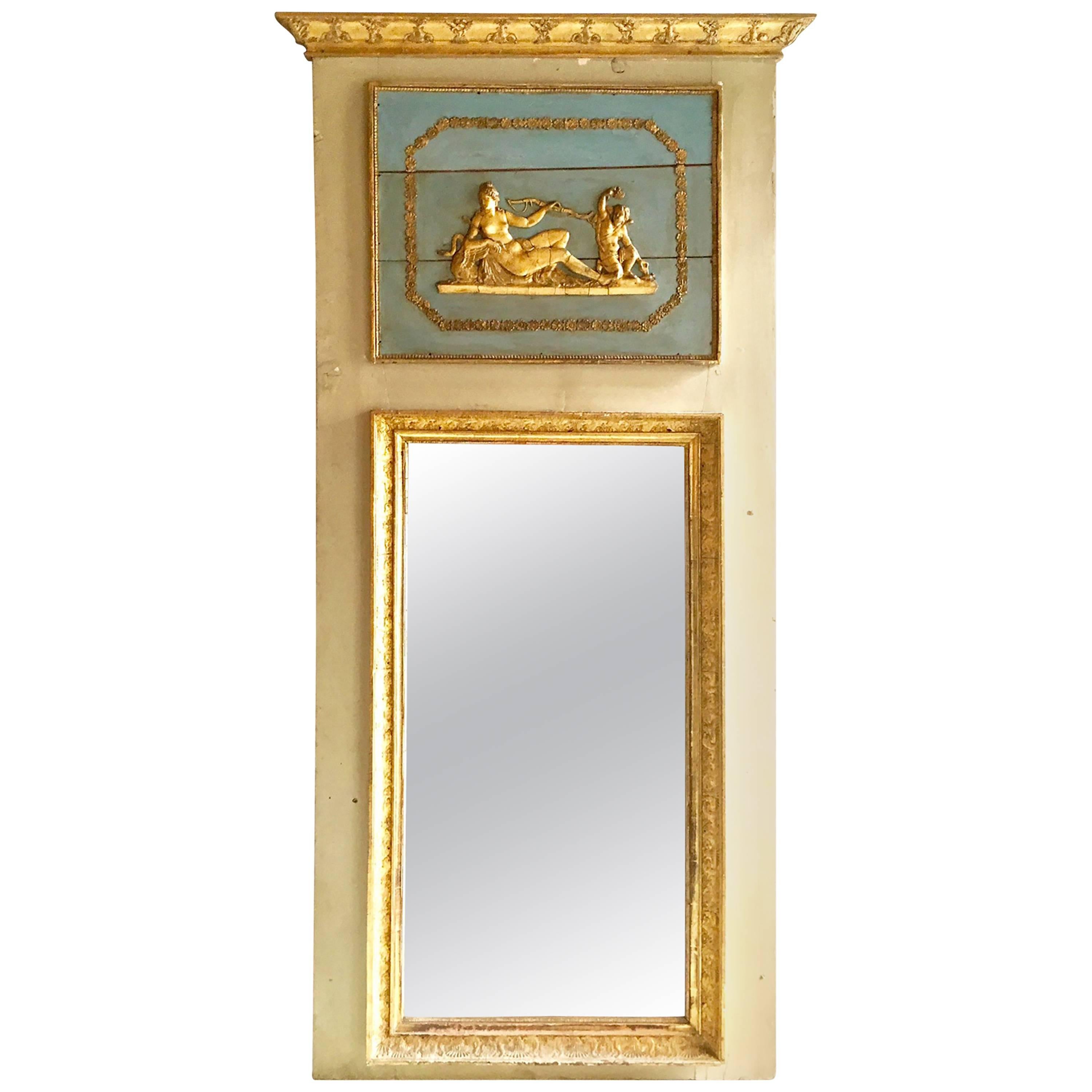 19th Century French Empire Period Trumeau Mirror