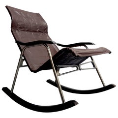 Mid-Century Modern Japanese Takeshi Nii Rocking Folding Chair, 1950s