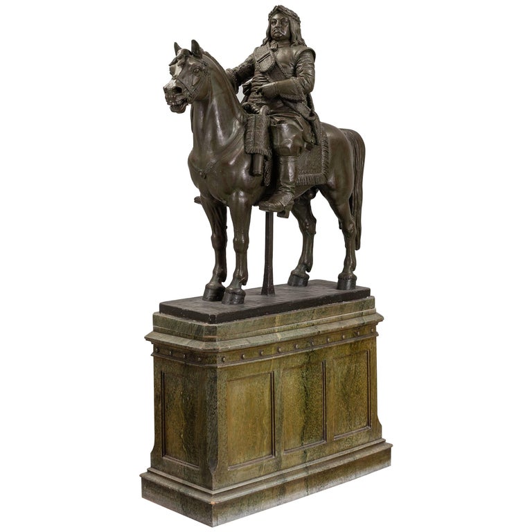 A Life Size Plaster Sculpture of Swedish King Karl X Gustaf, 19th