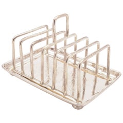 Antique Victorian Silver Plated Toast Rack, May 1881