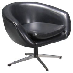 Black Swivel Pod Chair by Overman