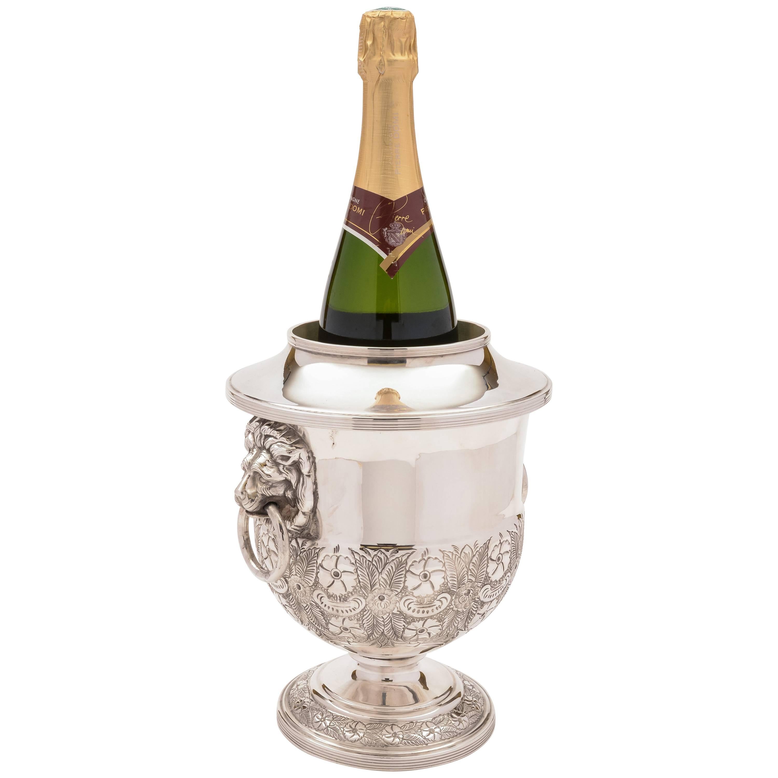 Silver Plated Champagne, Wine Bucket, circa 1920 For Sale