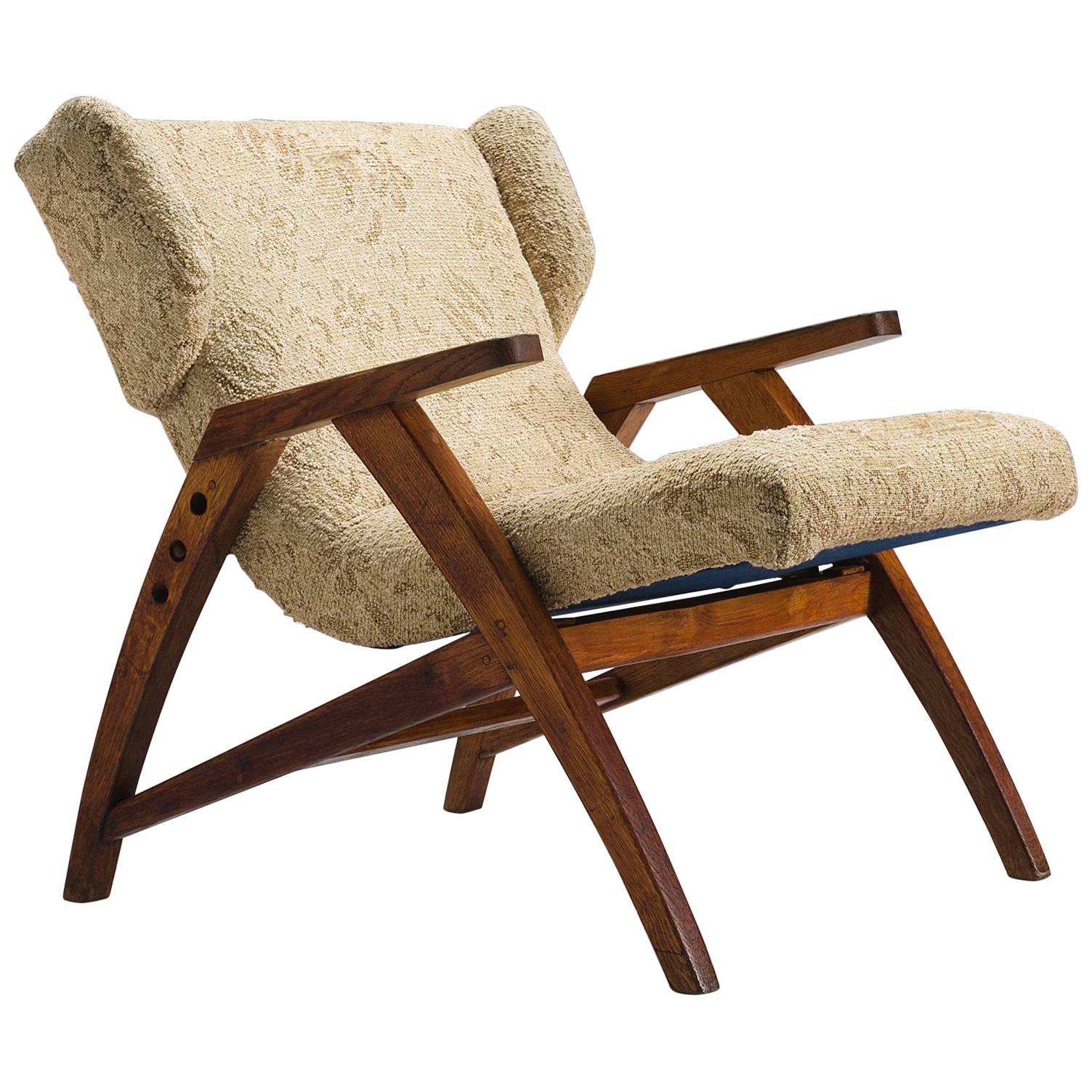 Midcentury Oak 'Her' Wingback Chair
