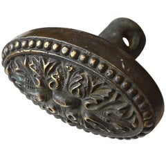 Rococo Brass Oval Door Knob