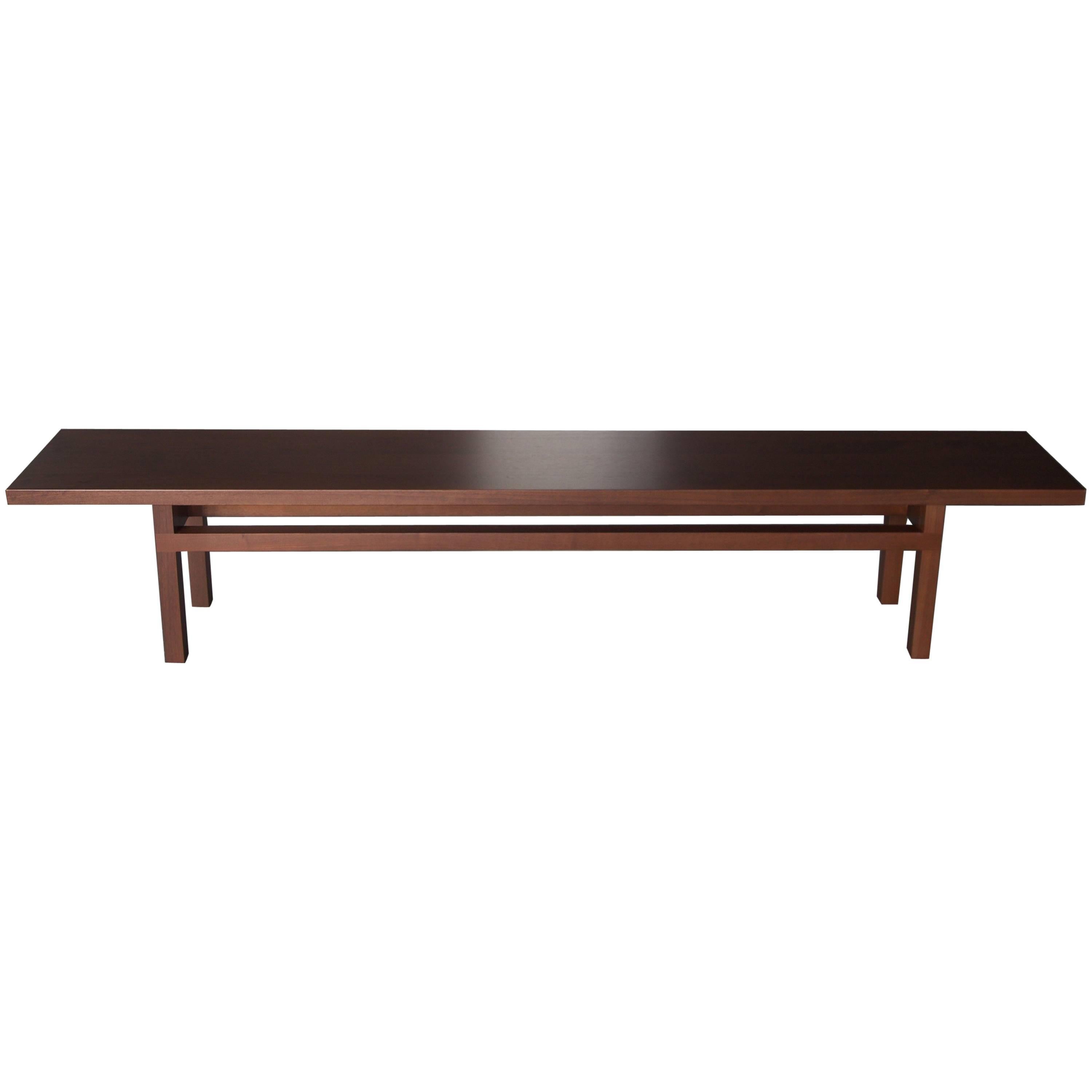 Solid Wood Dining Room Bench in Dark Walnut, by BELLBOY For Sale