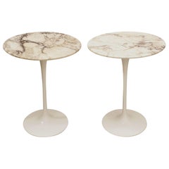 Pair of Eero Saarinen Knoll Marble Side Tables