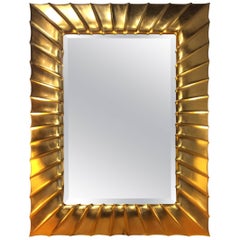 Christopher Guy Custom 24-Karat Gold Leaf Mirror, "Coquille"