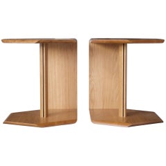Geometric Solid Wood Reflecting Side Tables by BELLBOY