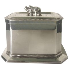 Vintage "Rhino" Silverplate Lidded Box