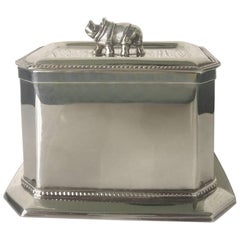 "Rhino" Silverplate Lidded Box