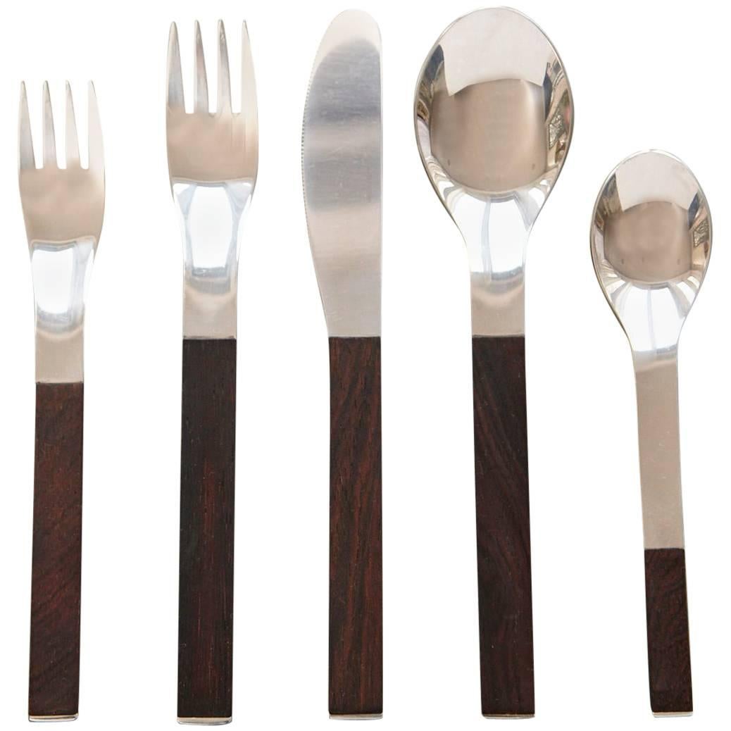 Rosewood Flatware Service for 12 by Carl Auböck for Rosenthal