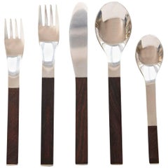 Rosewood Flatware Service for 12 by Carl Auböck for Rosenthal