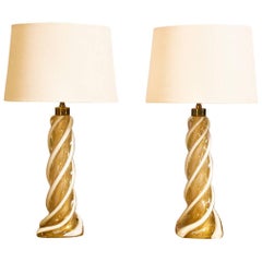 1960s Murano Glass Lamps by Seguso